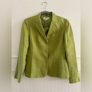Green Talbots linen blazer